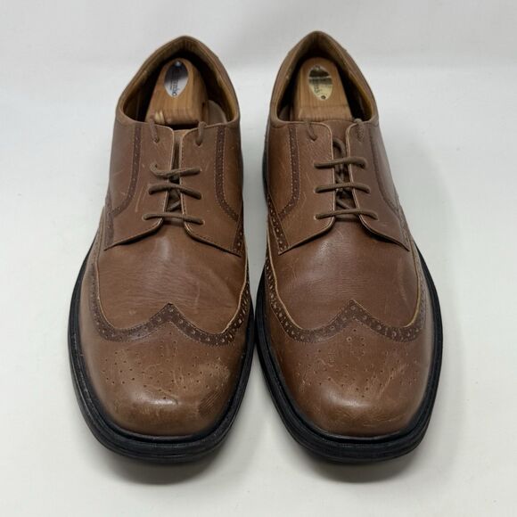 Dr Comfort Wing Shoes Mens 13 M Brown Leather Lace Up Casual Dress Brogue Ortho - Picture 6 of 16